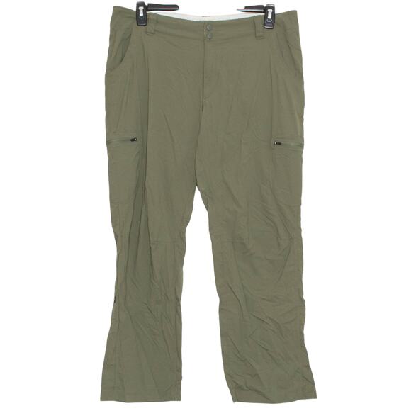 LL Bean Womens Pants Vista Trekking Convertible Hiking Outdoor Green Size 16 FI - Picture 1 of 6